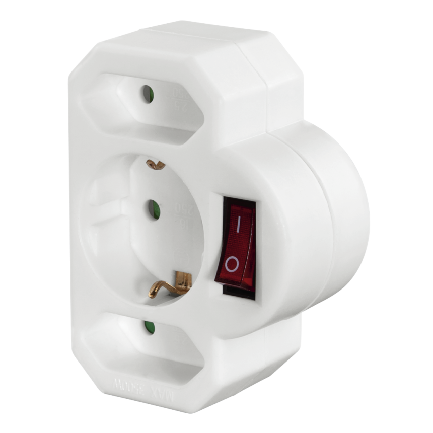ADAPTER HAMA multiplug 3way White Metron